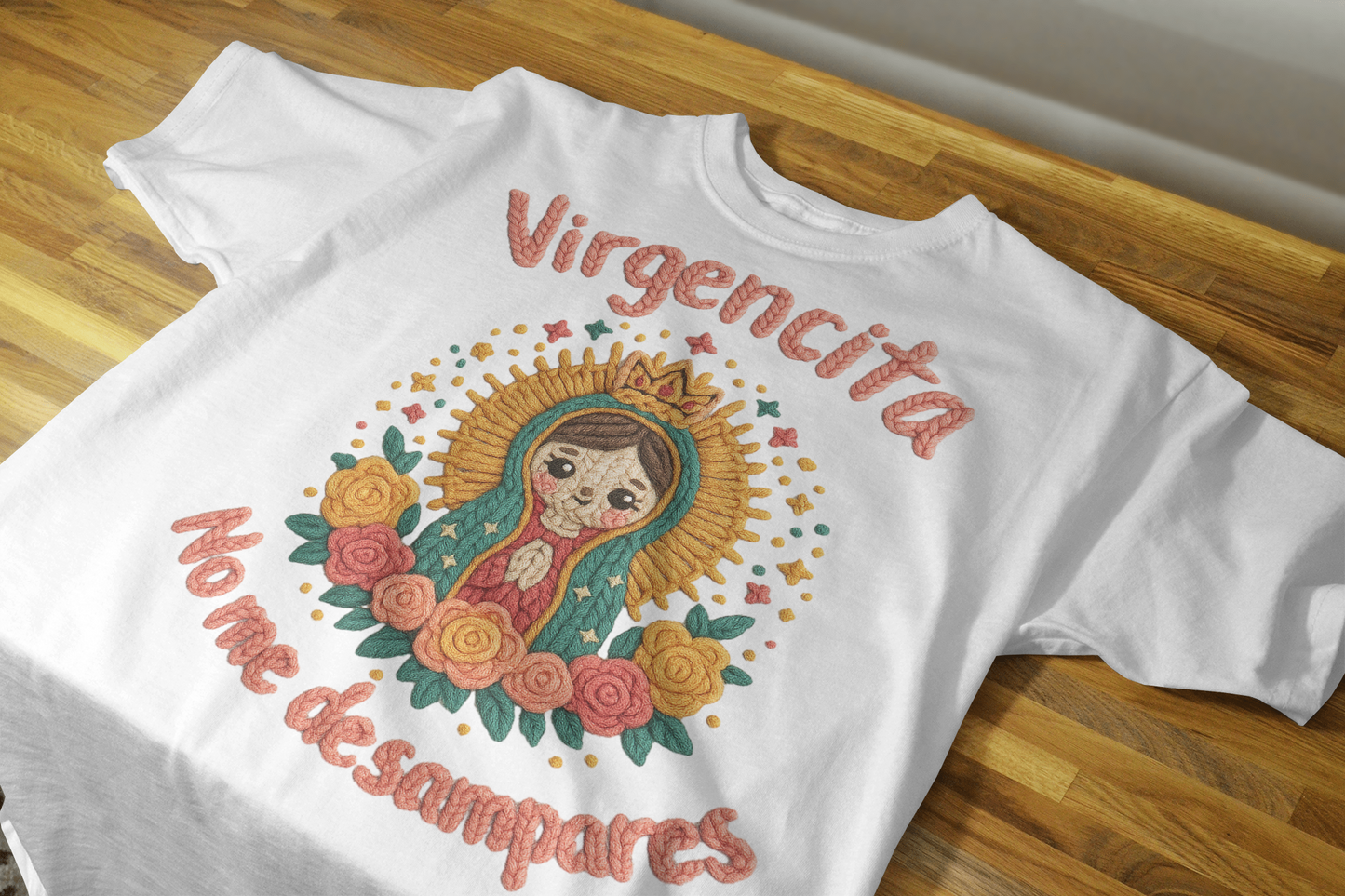 🧶 Pack 9 Diseños Virgen Crochet para impresión DTF – ¡Descarga Inmediata!