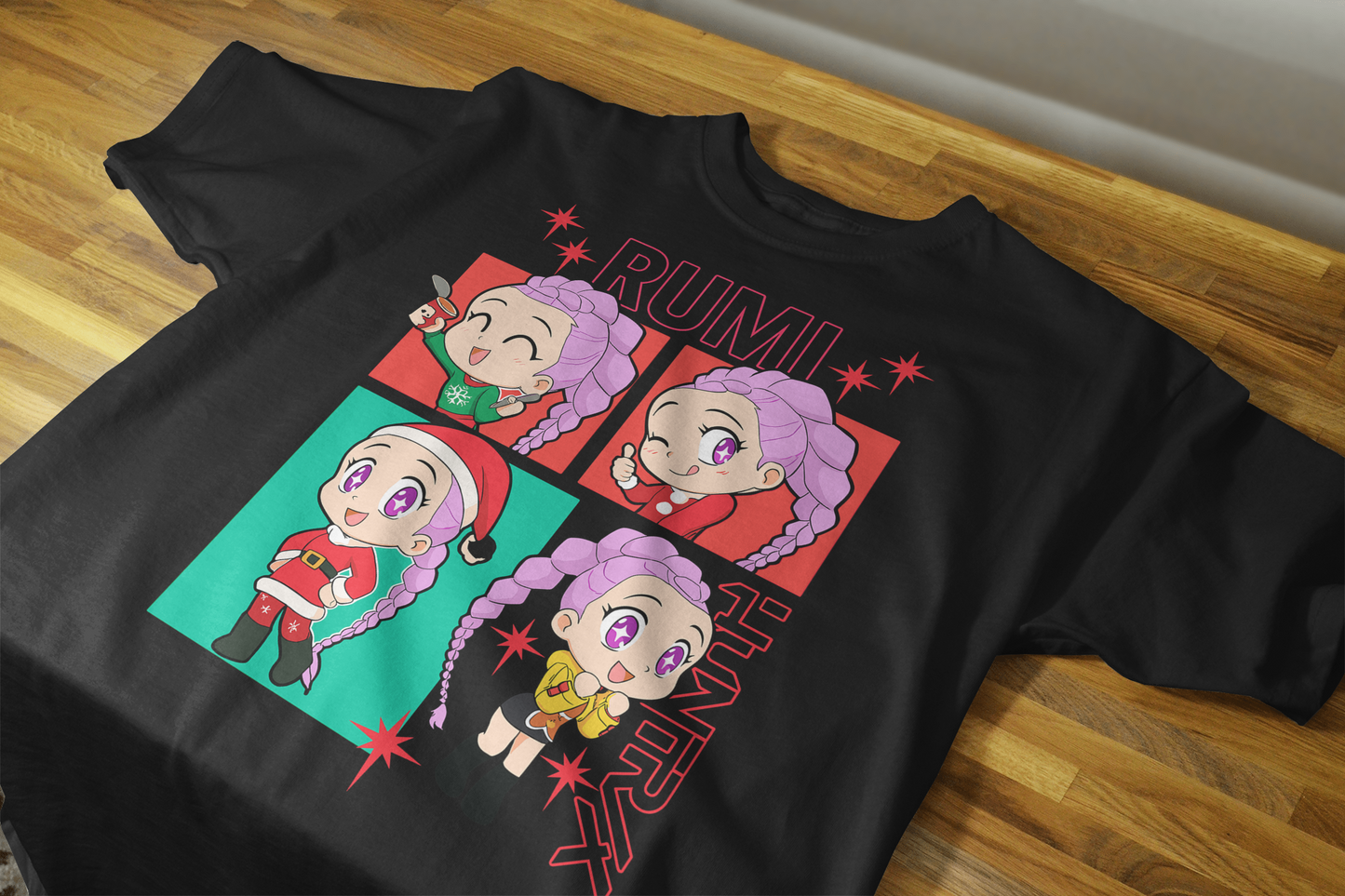 Pack  8 Diseños Navideños Huntrix Navidad para impresión DTF – ¡Descarga Inmediata!