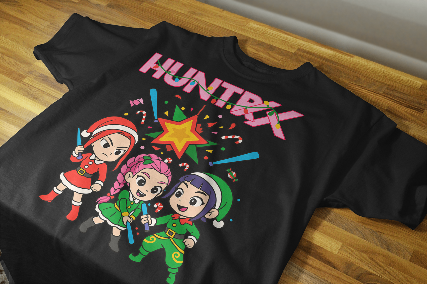 Pack  8 Diseños Navideños Huntrix Navidad para impresión DTF – ¡Descarga Inmediata!