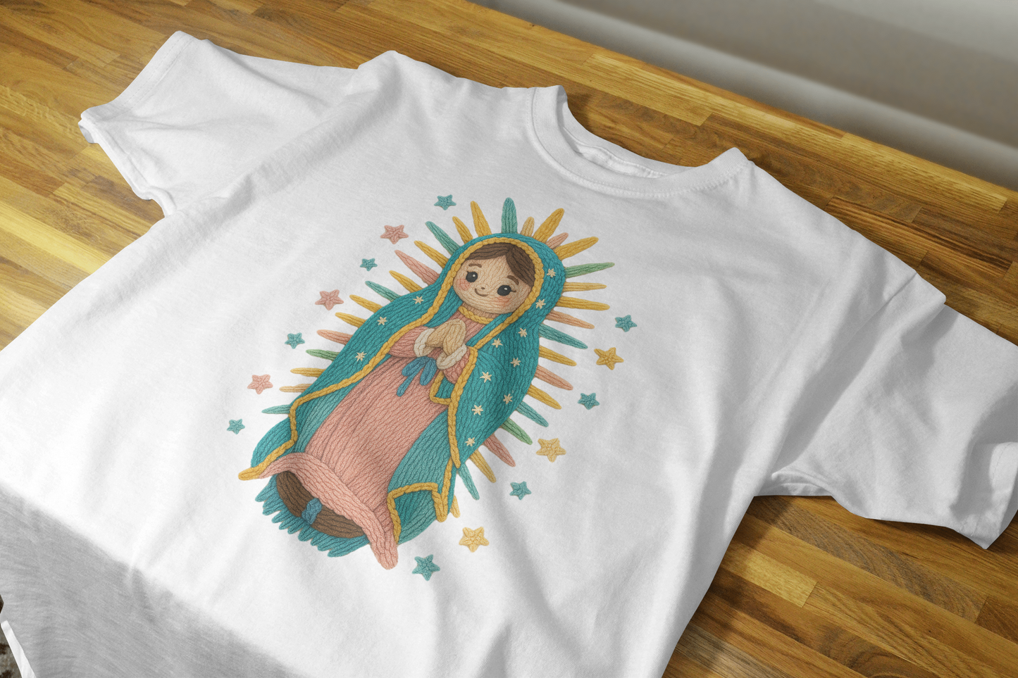 🧶 Pack 9 Diseños Virgen Crochet para impresión DTF – ¡Descarga Inmediata!