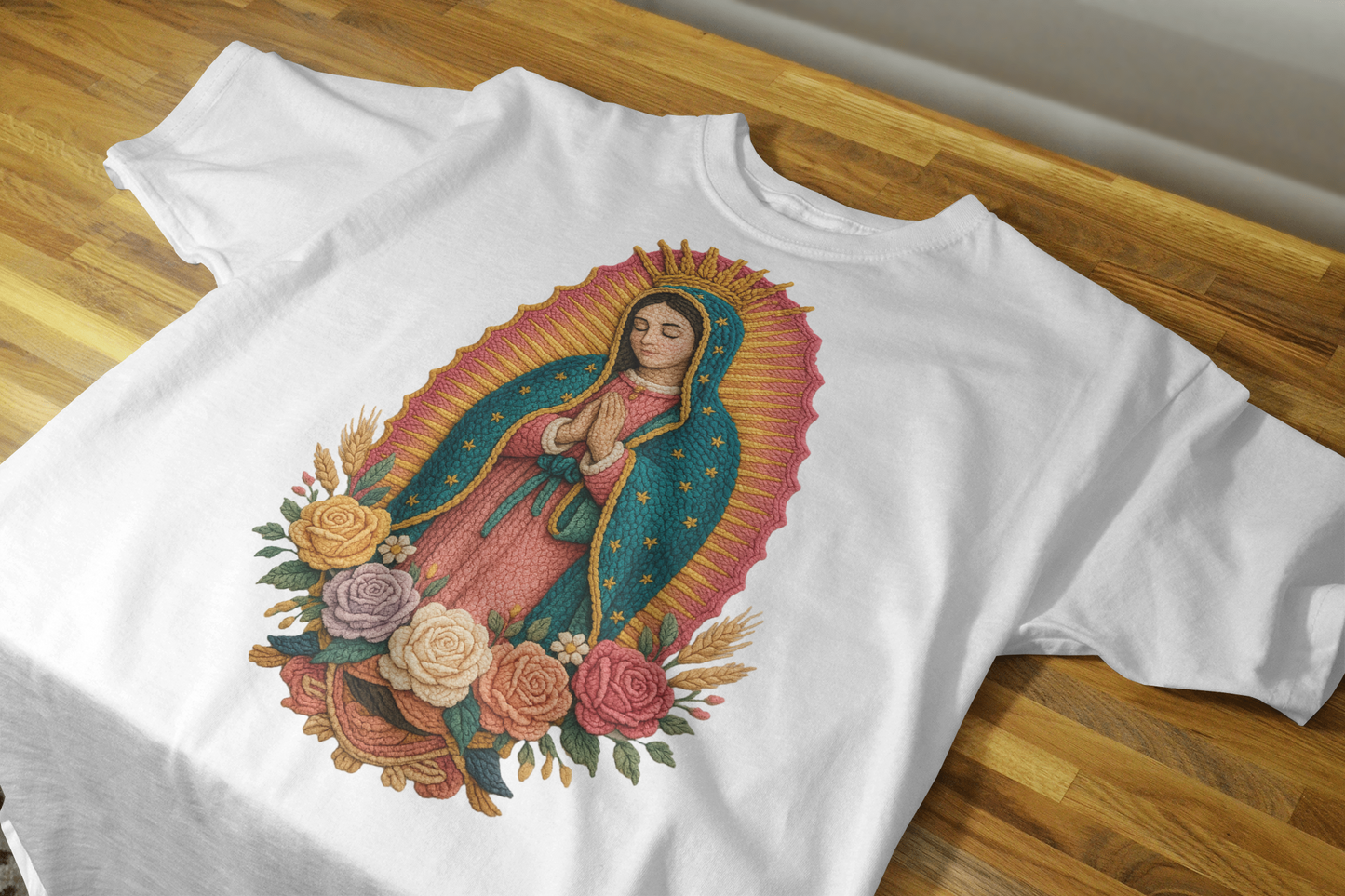 🧶 Pack 9 Diseños Virgen Crochet para impresión DTF – ¡Descarga Inmediata!