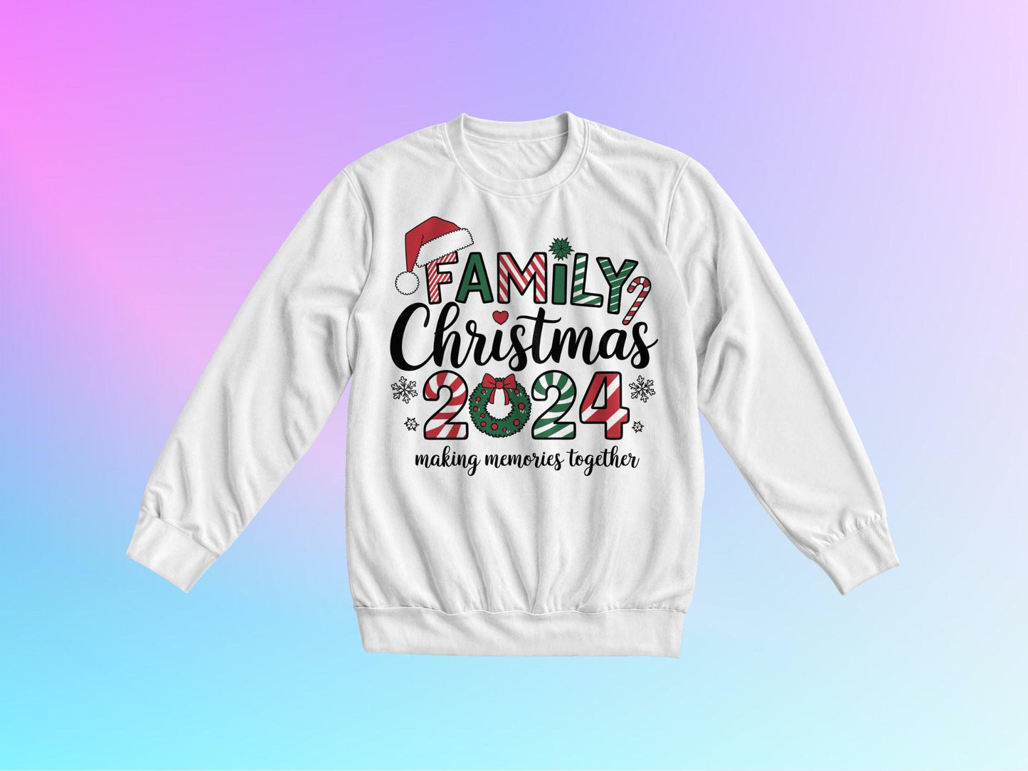 family christmas 2024 PNG DTF sublimacion playeras navideñas