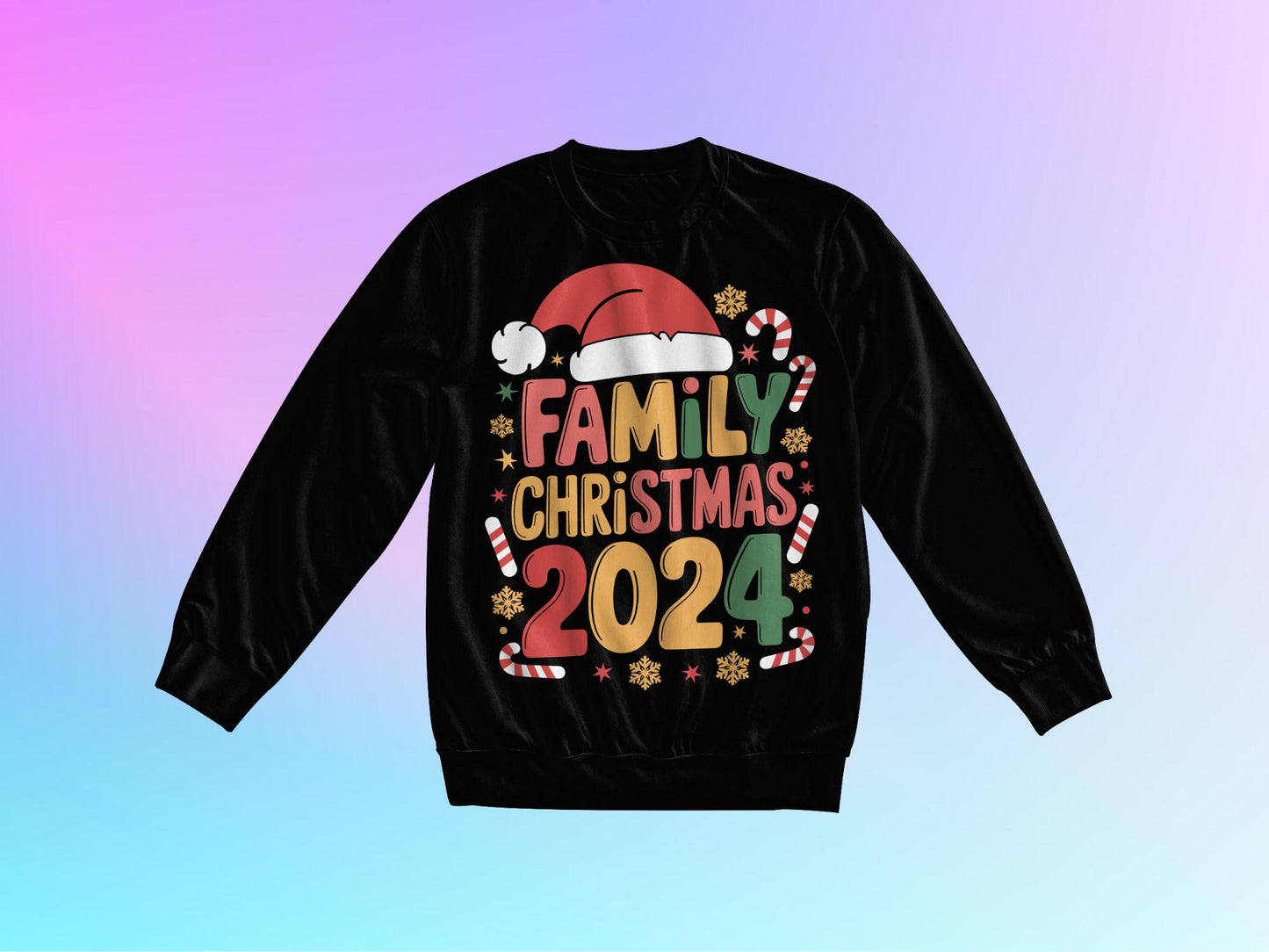 family christmas 2024 PNG DTF sublimacion playeras navideñas