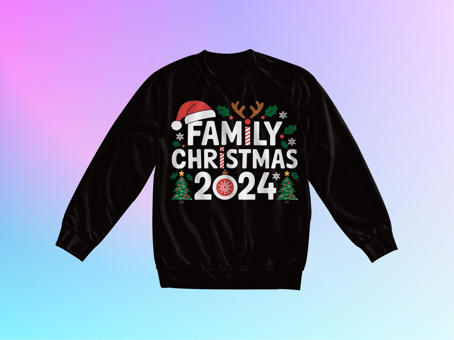 family christmas 2024 PNG DTF sublimacion playeras navideñas