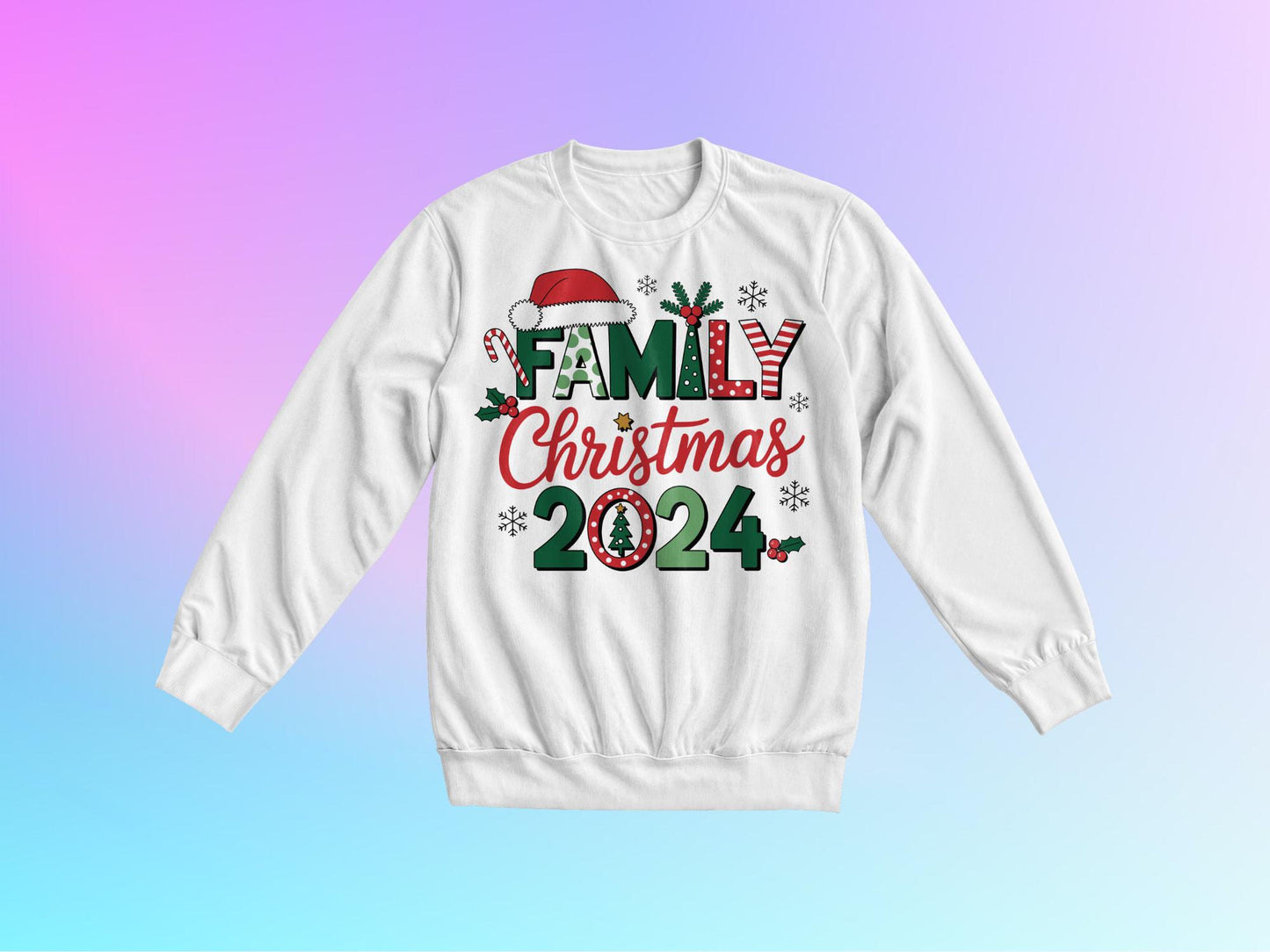 family christmas 2024 PNG DTF sublimacion playeras navideñas